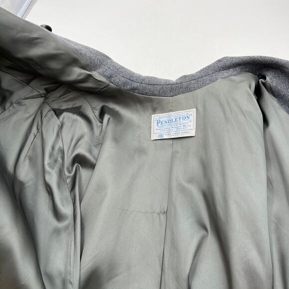 Pendleton Wool Gray Cape Vintage Full Length Maxi - Picture 8 of 13